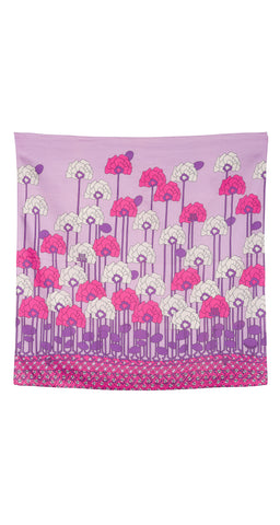1970s Pop Art Floral Print Cotton Kerchief