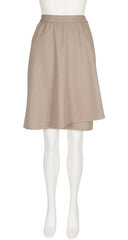 1988-89 F/W Taupe Wool Faux Wrap Skirt
