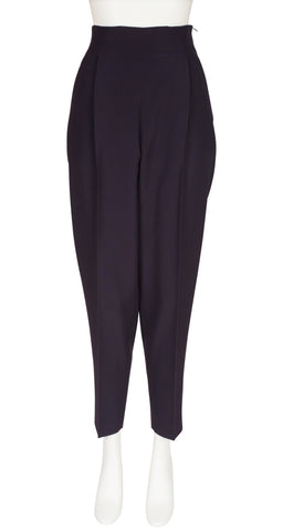 1989-90 F/W Plum Wool High-Waisted Trousers