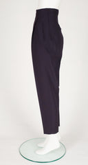 1989-90 F/W Plum Wool High-Waisted Trousers