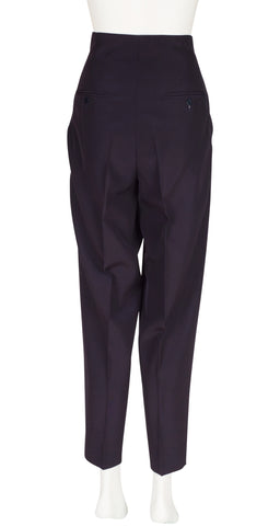 1989-90 F/W Plum Wool High-Waisted Trousers
