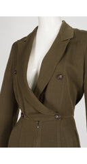 1989-90 F/W Army Green Wool Double-Breasted Jumpsuit