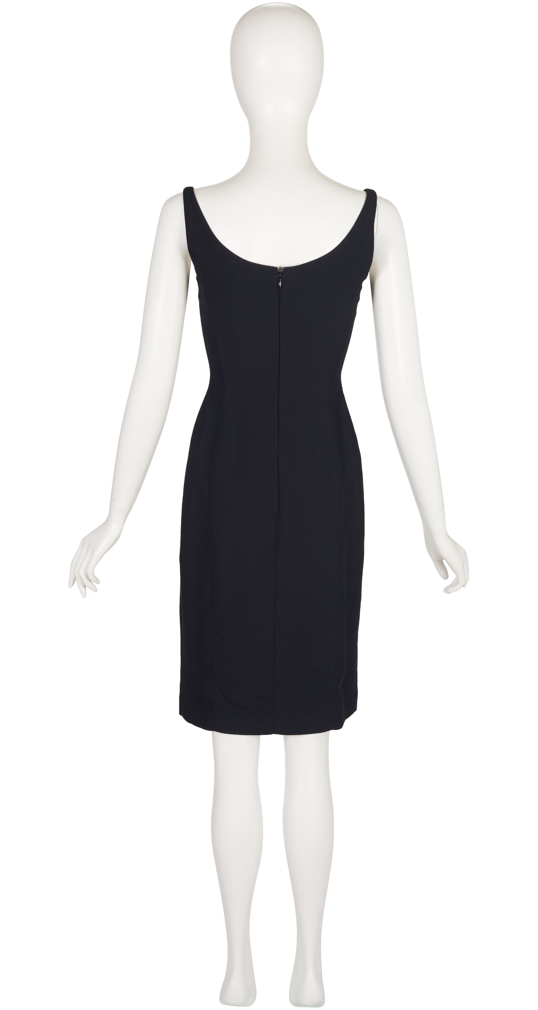 1999 S/S Black Sheer Cut-Out Sheath Dress