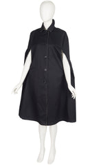 1970s Houndstooth Wool & Cotton Reversible Cape