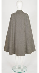 1970s Houndstooth Wool & Cotton Reversible Cape