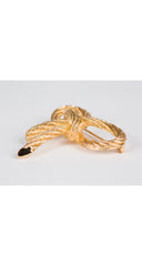 1980s Gold-Tone Rope Bow Brooch