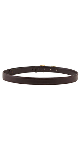 1970s Sulky Logo Buckle Brown Leather Belt