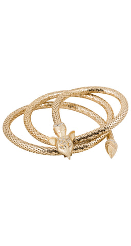 1980s Fox Head Gold-Tone Metal Mesh Rope Belt