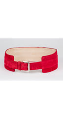 1981-82 F/W Red Suede Wide Waist Belt
