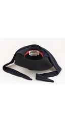 1970s Black Wool Felt Wide Brim Scarf Hat