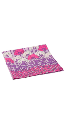 1970s Pop Art Floral Print Cotton Kerchief