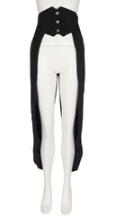 1992 F/W Black Rayon Crepe Tails Belt