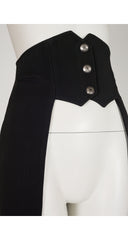 1992 F/W Black Rayon Crepe Tails Belt
