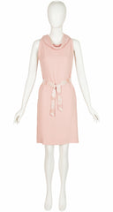 1999-00 F/W Pink Silk Crepe Cowl Neck Dress