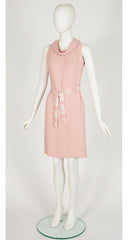 1999-00 F/W Pink Silk Crepe Cowl Neck Dress