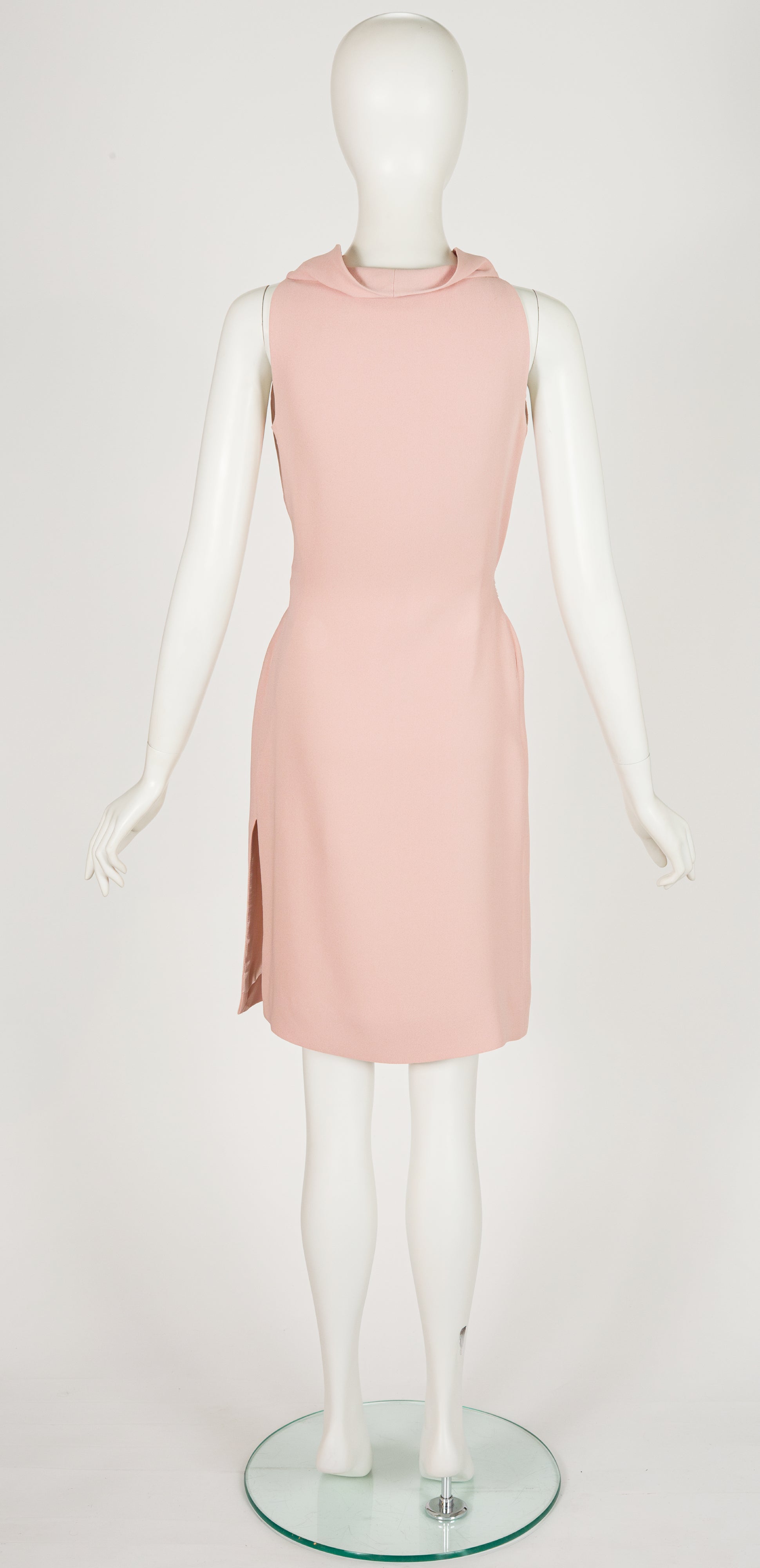 1999-00 F/W Pink Silk Crepe Cowl Neck Dress