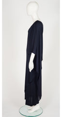 1975-76 F/W Black Jersey One-Shoulder Grecian Gown