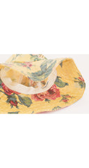 1990s Rose Print Coated Cotton Raincoat & Hat Set