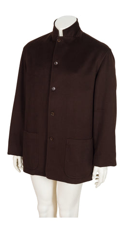 Men's Spagna Brown Double-Face Cashmere Light Jacket
