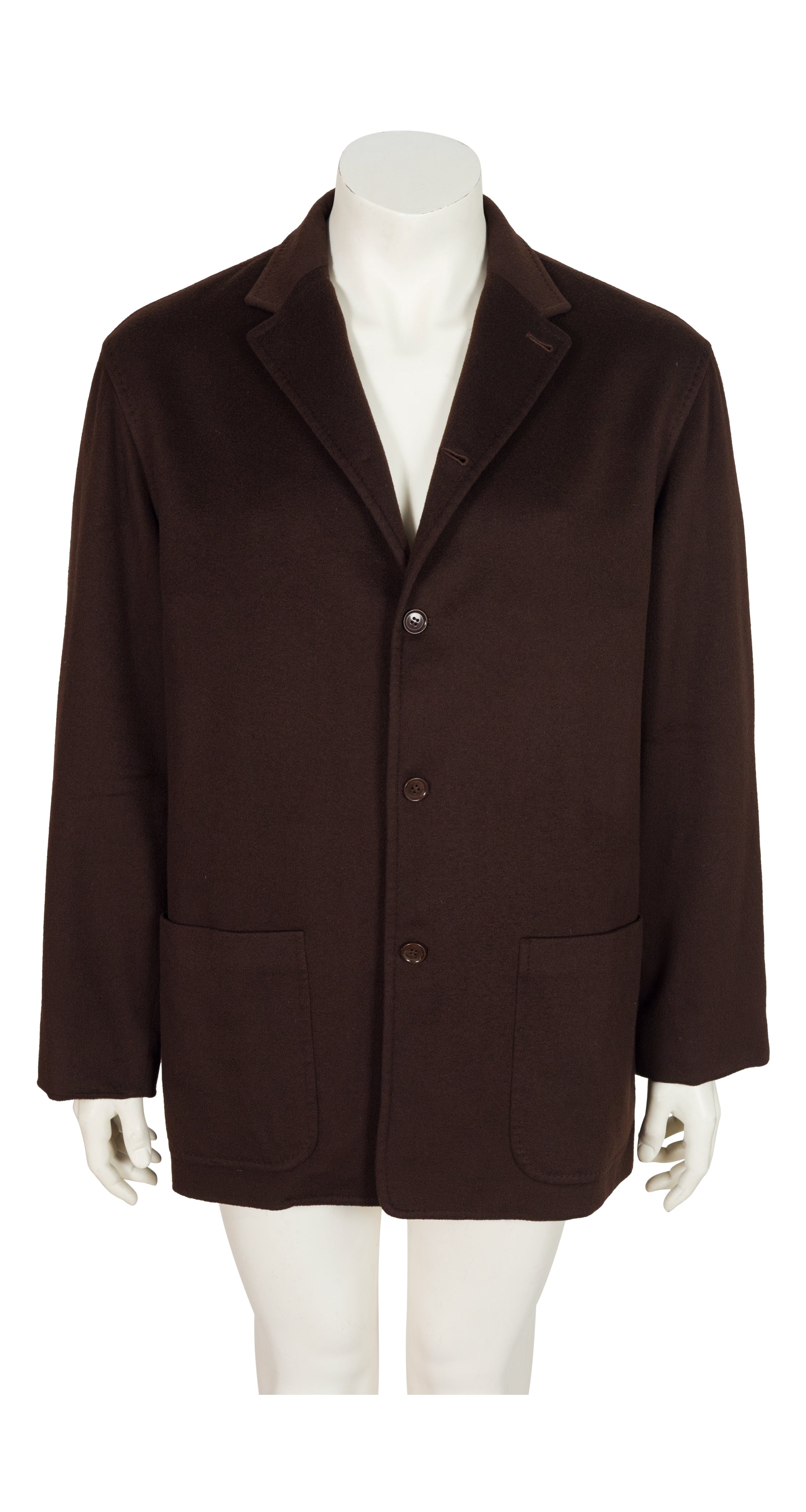 Men's Spagna Brown Double-Face Cashmere Light Jacket