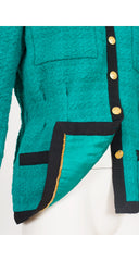 1989-90 F/W Runway Turquoise Wool Tweed Jacket