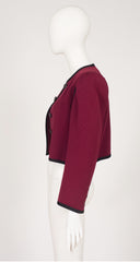 1982-83 F/W Ribbed Burgundy Wool Cropped Jacket