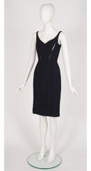 1999 S/S Black Sheer Cut-Out Sheath Dress
