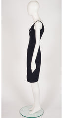 1999 S/S Black Sheer Cut-Out Sheath Dress