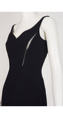 1999 S/S Black Sheer Cut-Out Sheath Dress