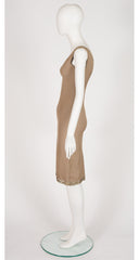 2000 S/S Beige Soutache Trim Sheath Dress