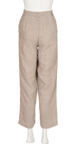 1999 Beige Linen High-Waisted Sailor Pants