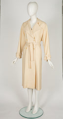 1976 S/S Cream Wool Double-Breasted Trench Coat