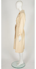 1976 S/S Cream Wool Double-Breasted Trench Coat