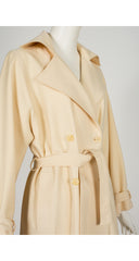 1976 S/S Cream Wool Double-Breasted Trench Coat