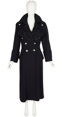 1993-94 F/W Astrakhan Black Wool Military Coat
