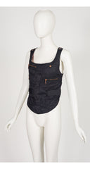 1990s "Safe Sex" Black Nylon Cross-Back Utility Vest