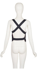 1990s "Safe Sex" Black Nylon Cross-Back Utility Vest
