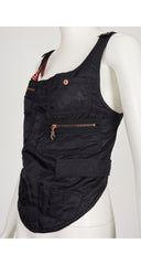 1990s "Safe Sex" Black Nylon Cross-Back Utility Vest