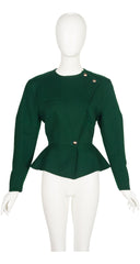 1986-87 F/W Dark Green Wool Peplum Jacket