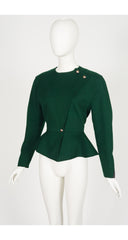 1986-87 F/W Dark Green Wool Peplum Jacket