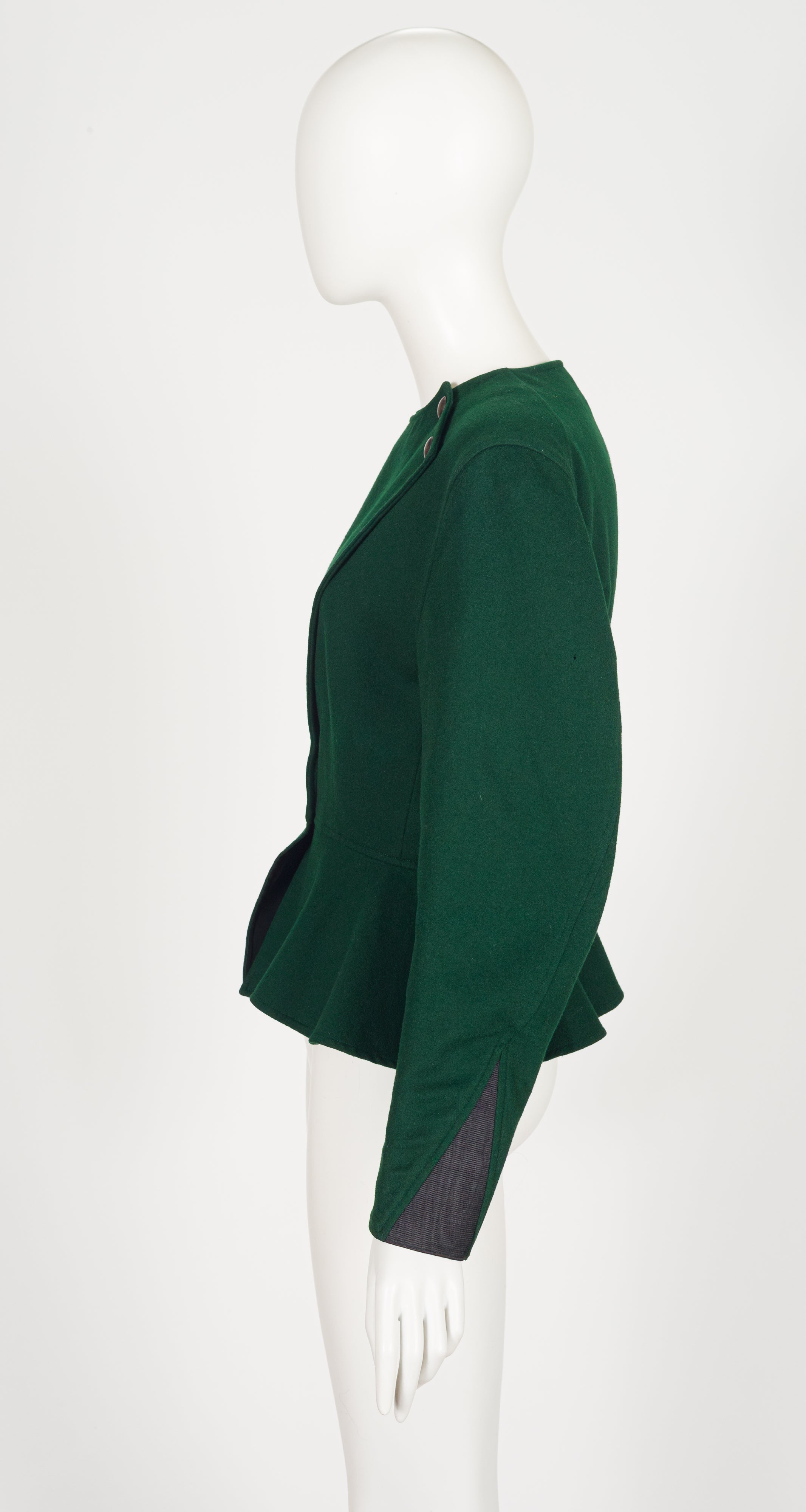 1986-87 F/W Dark Green Wool Peplum Jacket