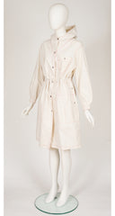1970s Contrast Stitch Cotton Hooded Coat