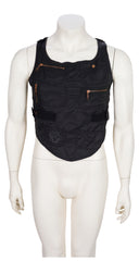 1990s "Safe Sex" Black Nylon Cross-Back Utility Vest