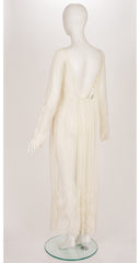 2014 S/S Floral Cream Net Dress & Embellished Top Set