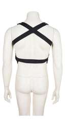 1990s "Safe Sex" Black Nylon Cross-Back Utility Vest