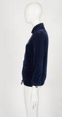 1970s Logo Navy Cotton Velour Zip-Up Jacket