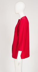 1980s Red Wool Panel Jacket