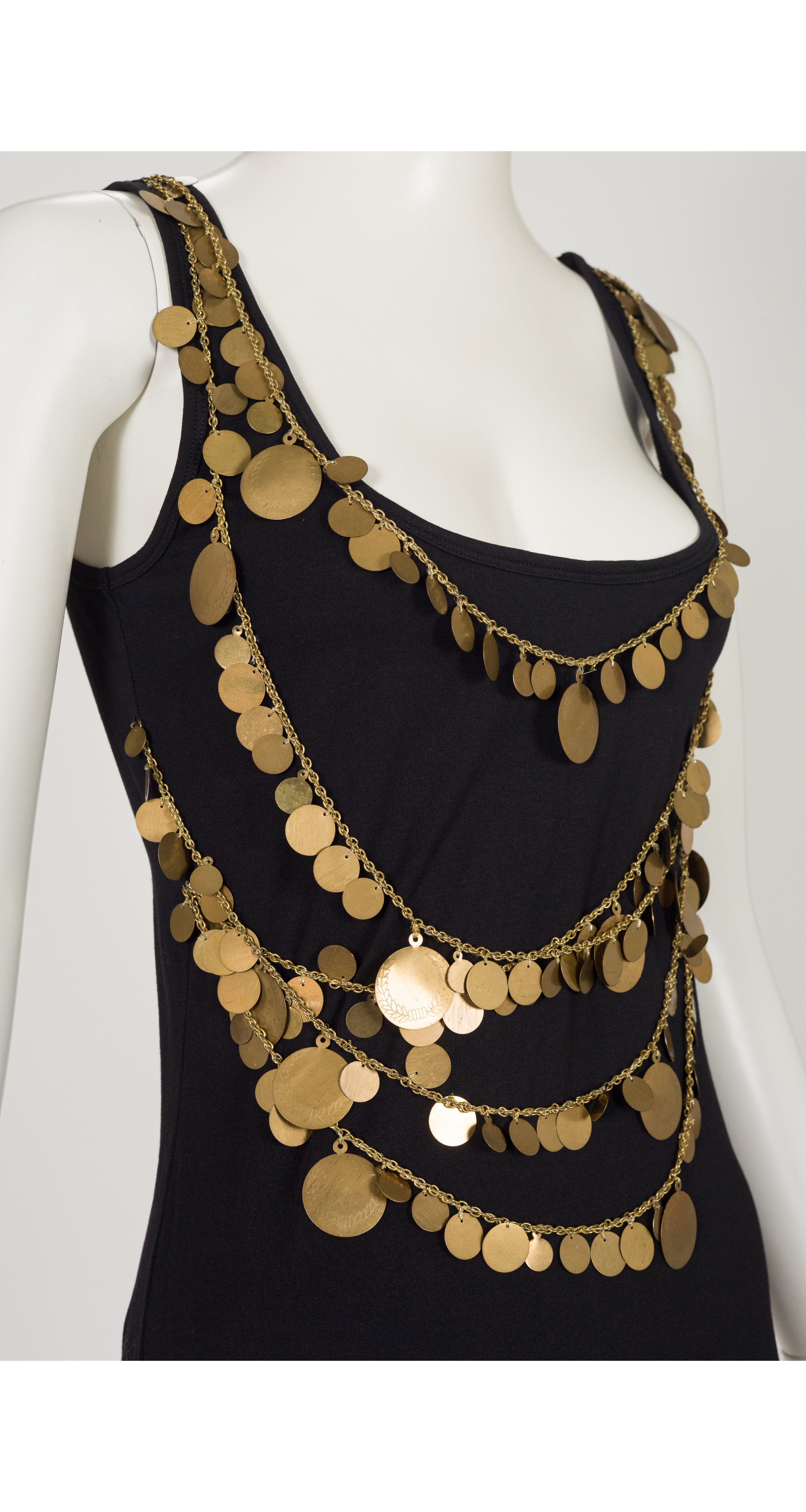 2010 Resort Gold Coin Black Cotton Jersey Tank Top