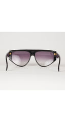1980s Purple Marble Frame Shield Sunglasses