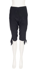 1990s Black Tie Mid-Rise Capri Pants